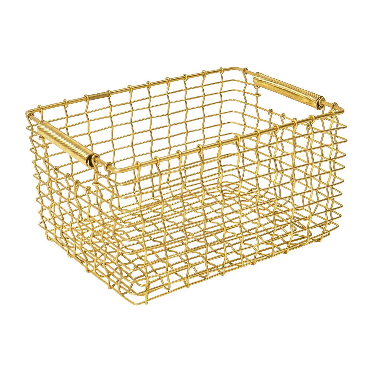 KORBO Rectangular 15 storage basket brass