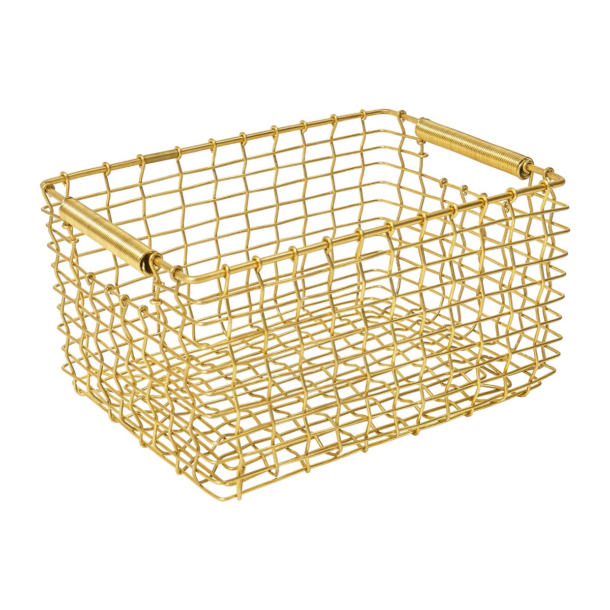 KORBO Rectangular 19 storage basket brass