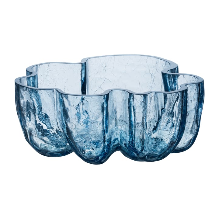 Crackle bowl 10,5 cm - Circular glass (Blue) - Kosta Boda