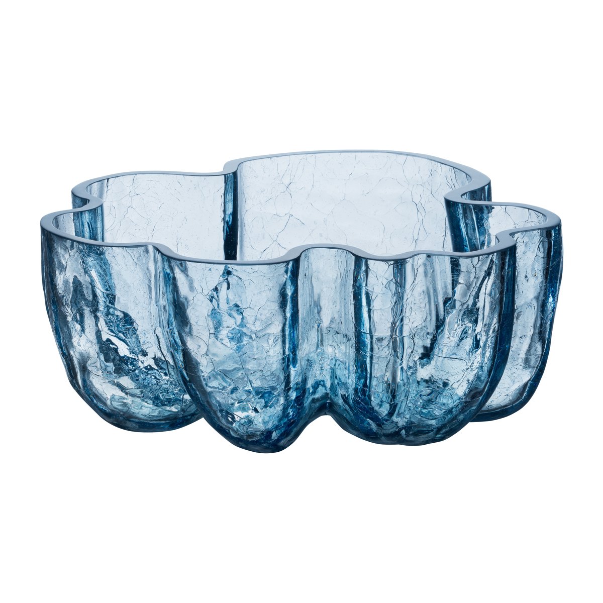 Kosta Boda Crackle bowl 10,5 cm Circular glass (Blue)