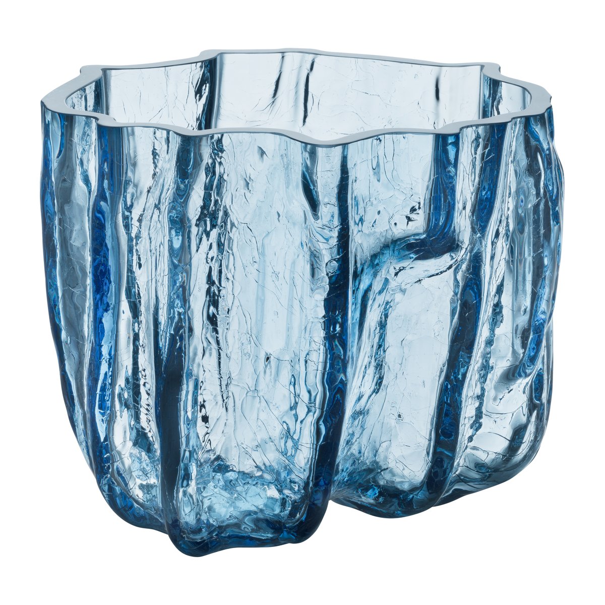 Kosta Boda Crackle vase 17,5 cm Circular glass