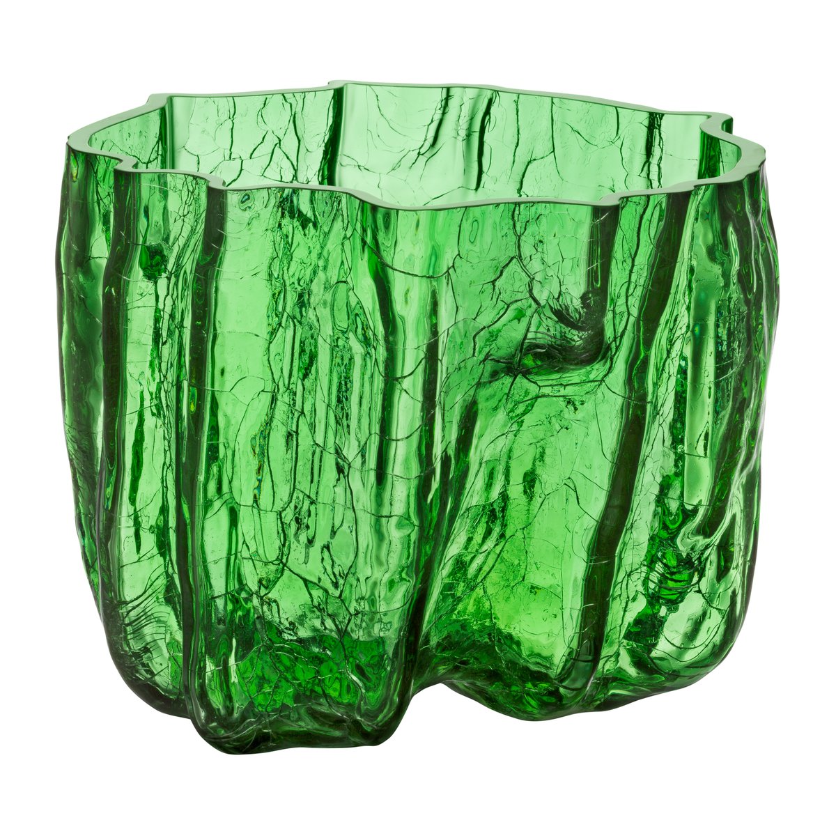 Kosta Boda Crackle vase 17,5 cm Green