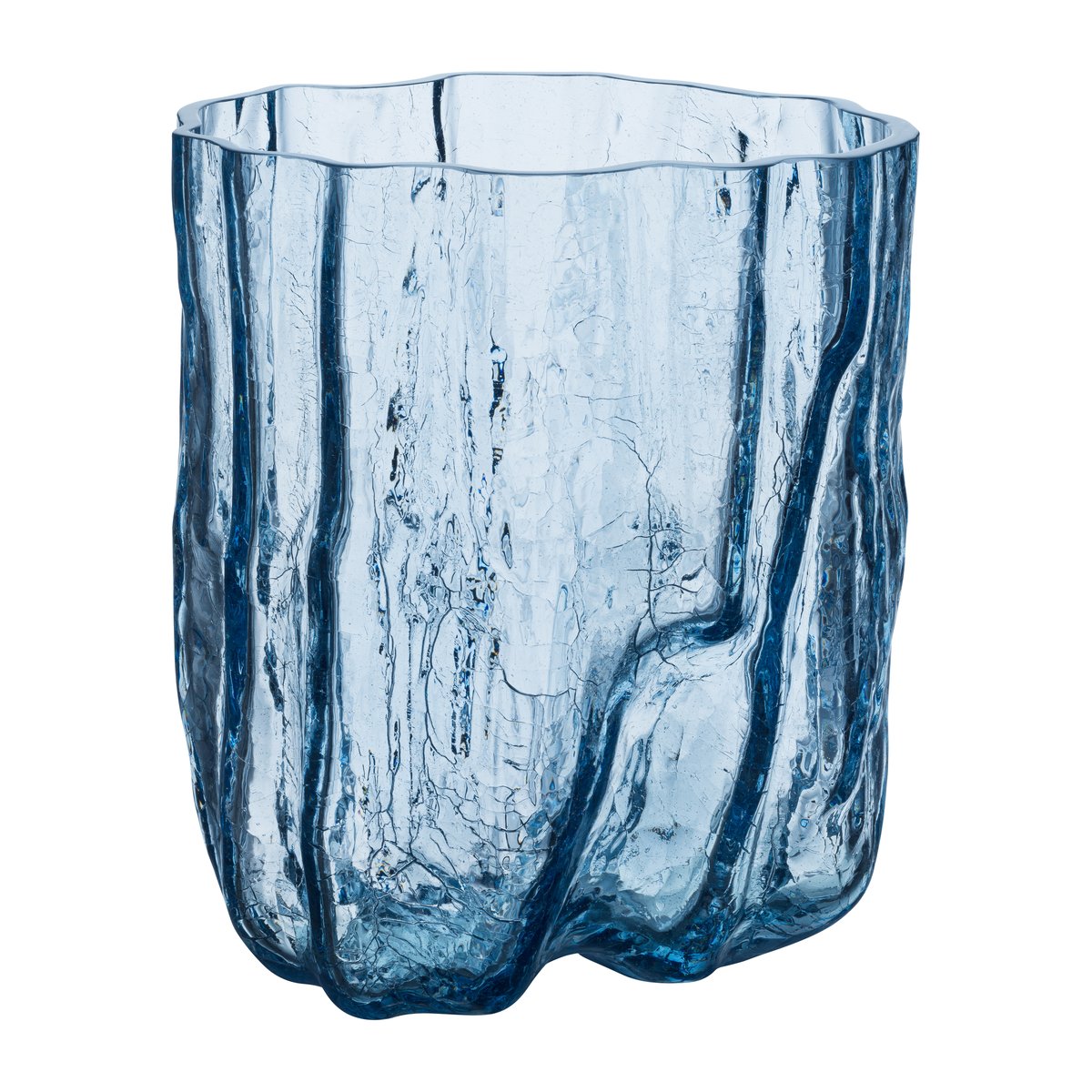 Kosta Boda Crackle vase 27 cm Circular glass