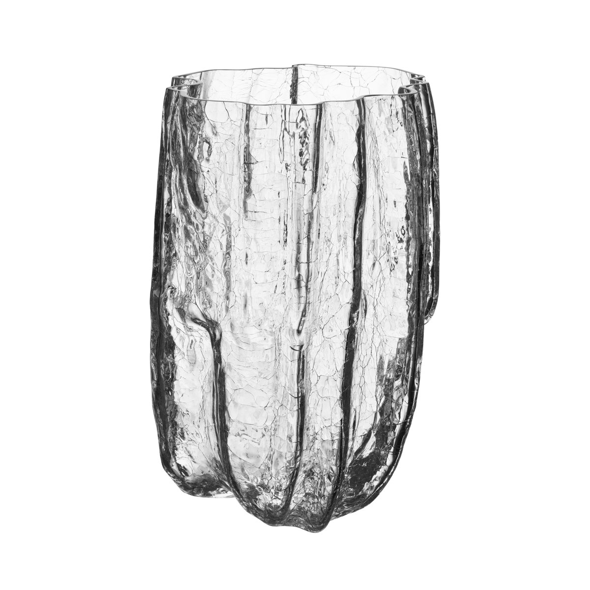 Kosta Boda Crackle vase 27 cm clear