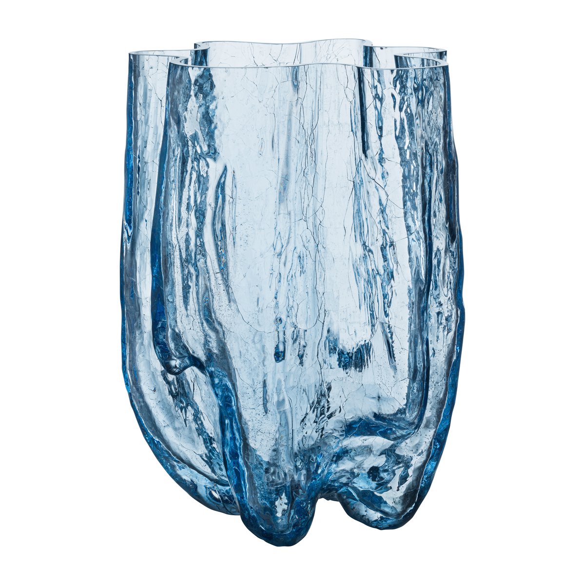 Kosta Boda Crackle vase 37 cm Circular glass