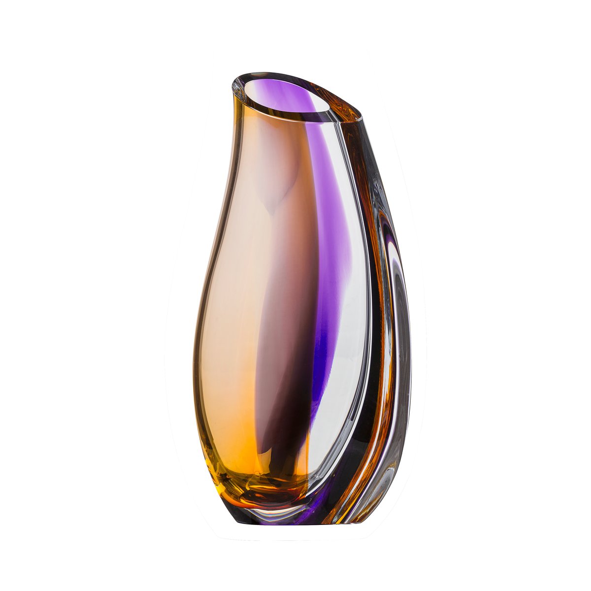 Kosta Boda Orchid vase 280 mm Purple-bärnsten