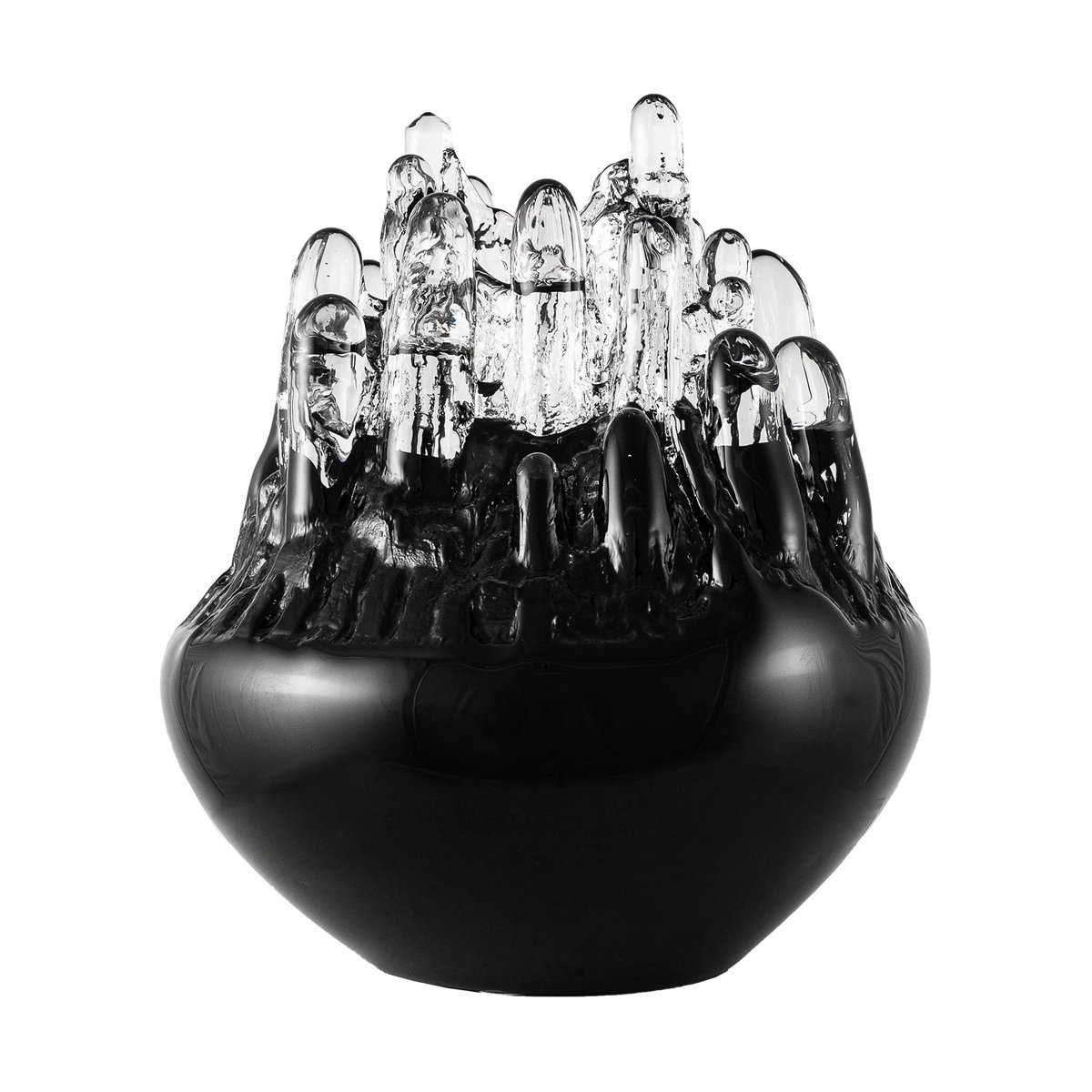 Kosta Boda Polar candle holder 330 mm Black