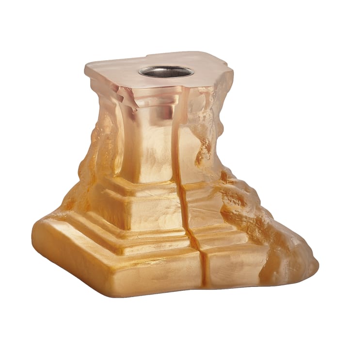 Rocky Baroque candle sticks 95 mm - Amber haze - Kosta Boda