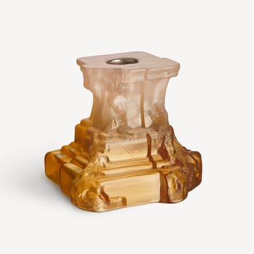 Rocky Baroque candle sticks 95 mm - Amber haze - Kosta Boda