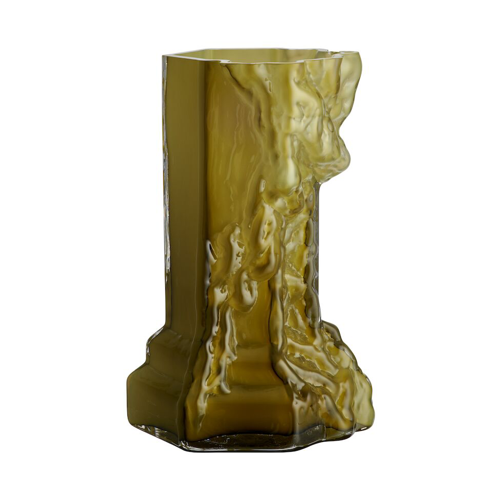 Kosta Boda Rocky Baroque vase 35 cm Olive