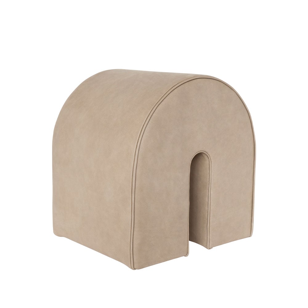 Kristina Dam Studio Curved pouf Leather light brown