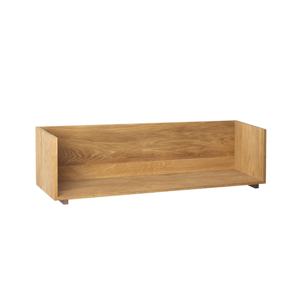 Kristina Dam Studio Stack wall shelf Oak, consoles in dark oiled walnut