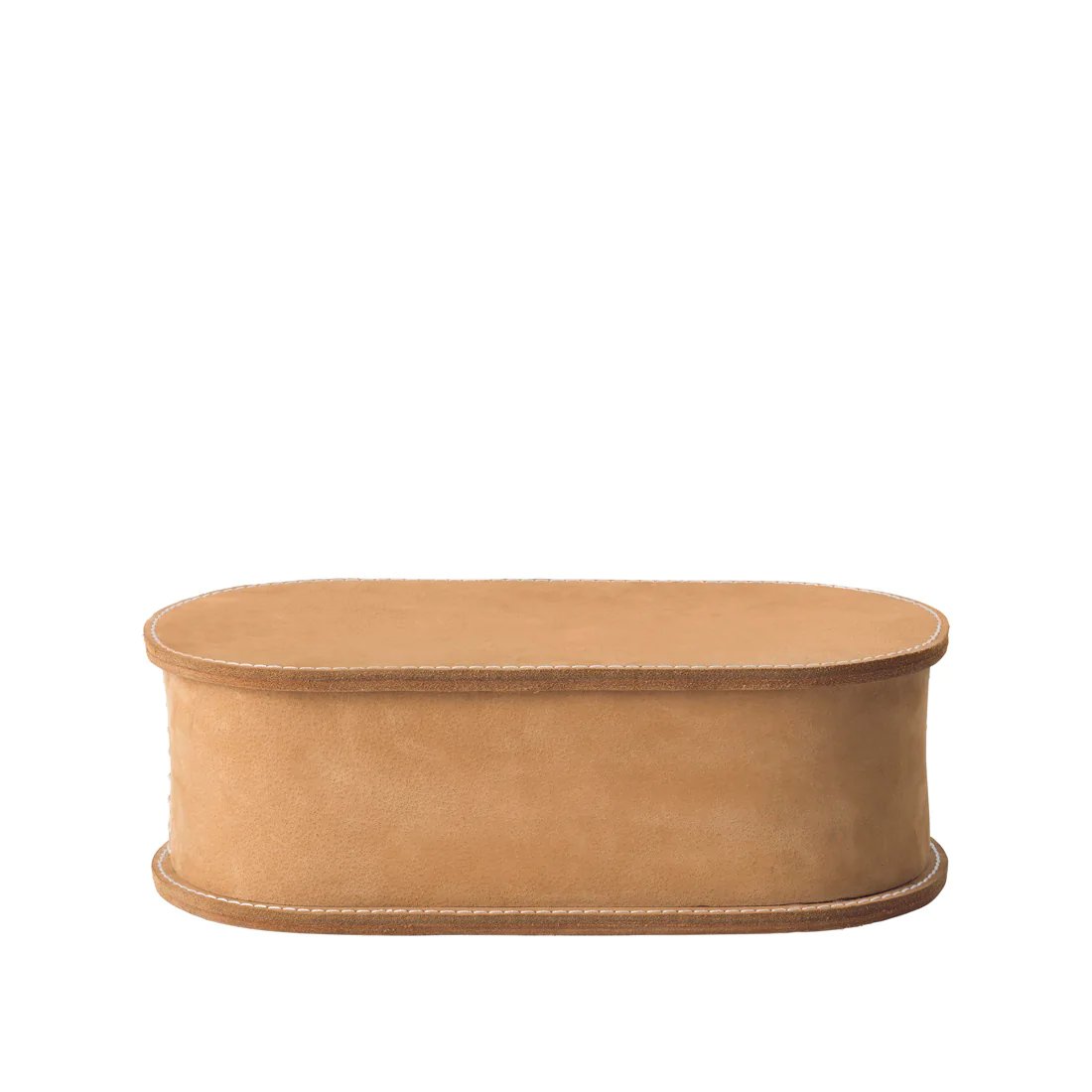 Kristina Dam Studio Stitched leather case S Beige | Scandinavian Design | Storage jars | Beige