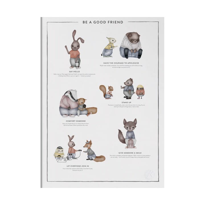 Be a good friend poster - 30x40 cm - Kunskapstavlan®