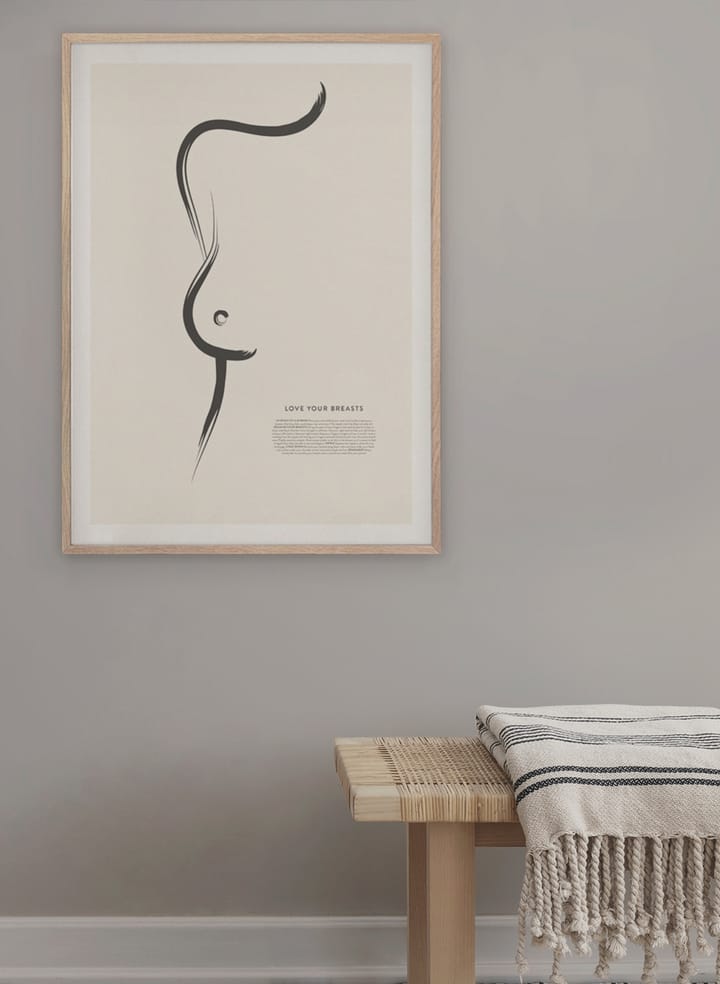 Love your breasts poster, 50x70 cm Kunskapstavlan®