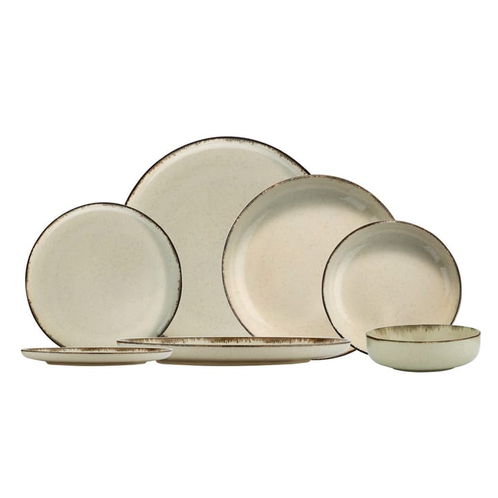 Evora porcelain set rounded edge 24 pieces - Cinnamon - Kütahya