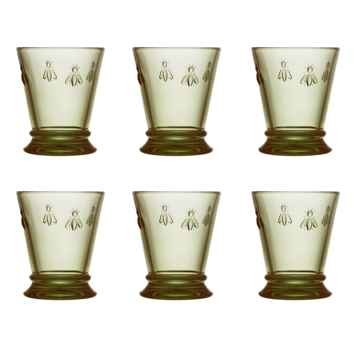 Abeille water glasses 26 cl 6-pack - Olive green - La Rochère