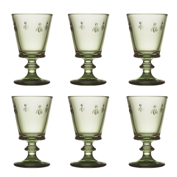 Abeille wine glass 24 cl 6-pack - Olive green - La Rochère