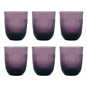 Ouessant water glass 29 cl 6-pack - Eggplant - La Rochère