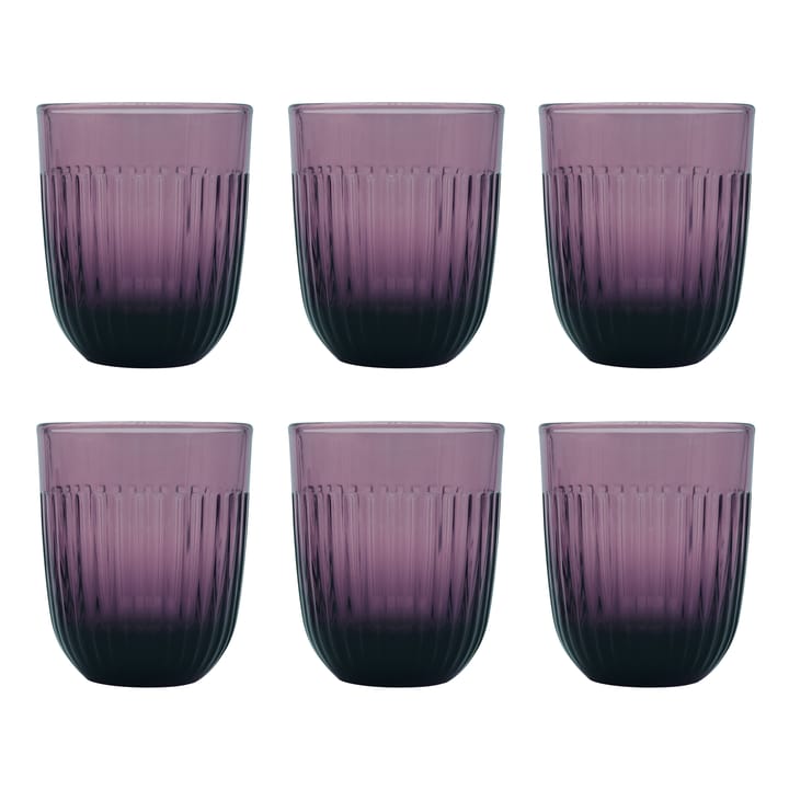 Ouessant water glass 29 cl 6-pack - Eggplant - La Rochère