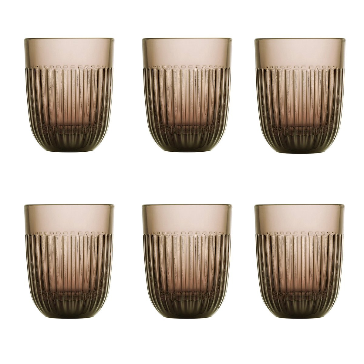 La Rochère Ouessant water glass 29 cl 6-pack Mocha | Scandinavian Design | Drinking glasses & tumblers | Brown