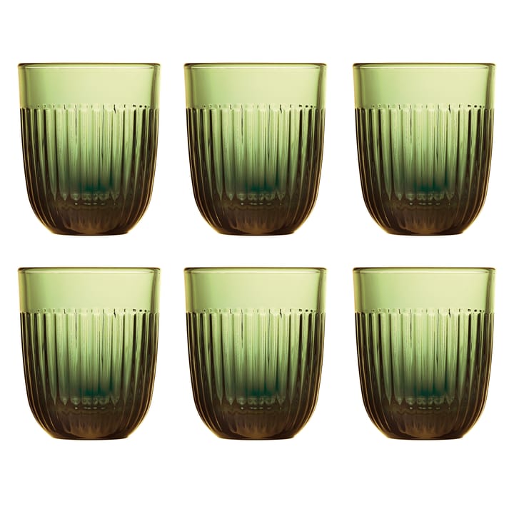 Ouessant water glass 29 cl 6-pack - Olive green - La Rochère