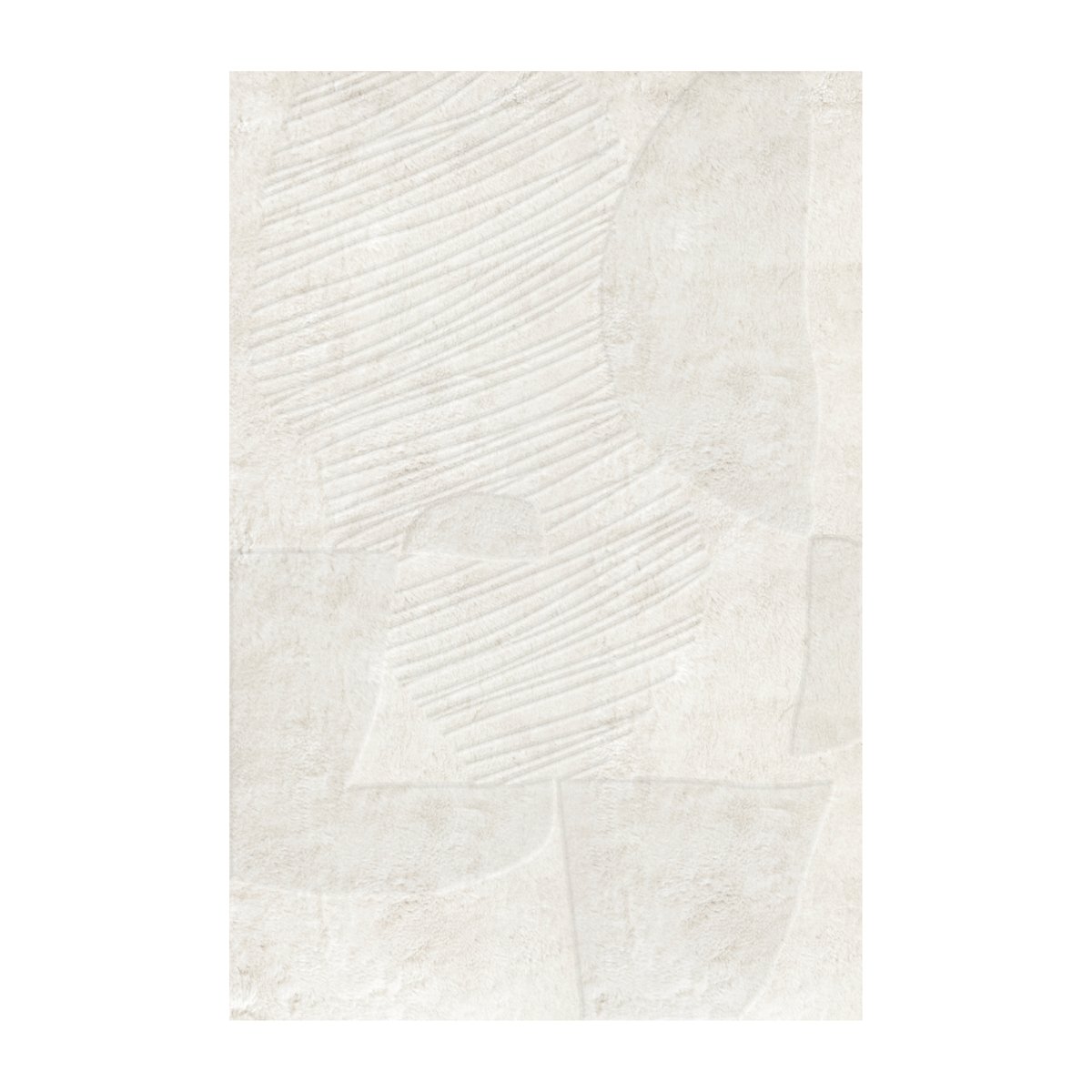 Layered Artisan Guild wool carpet Bone White 180x270 cm