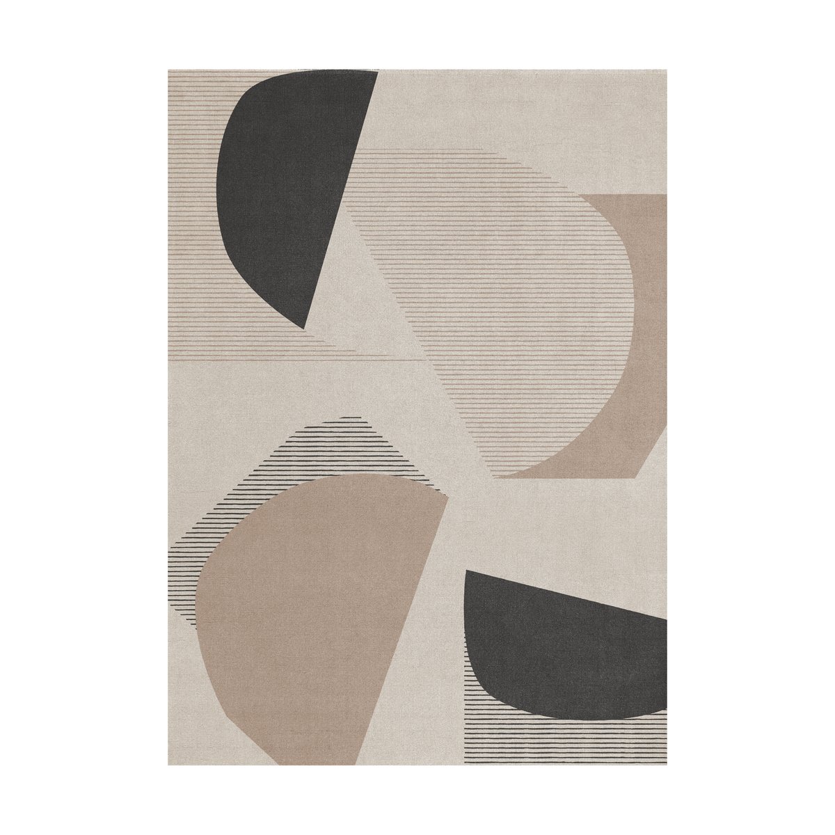 Layered Birch wool rug 200x300 cm