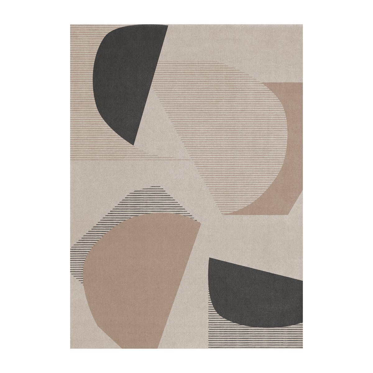 Layered Birch wool rug 300x400 cm