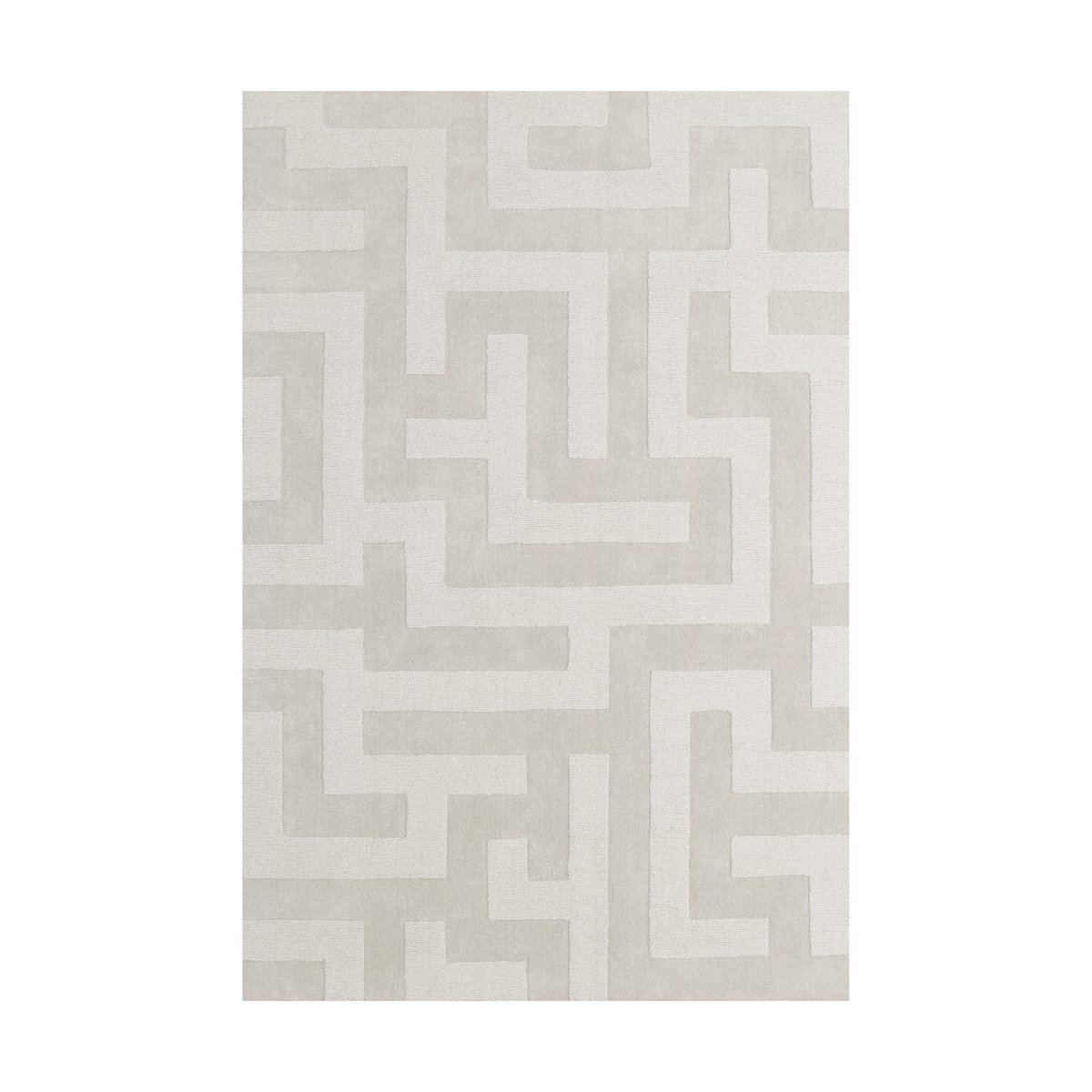 Layered Byzantine grande wool carpet Light oatmeal, 180x270 cm