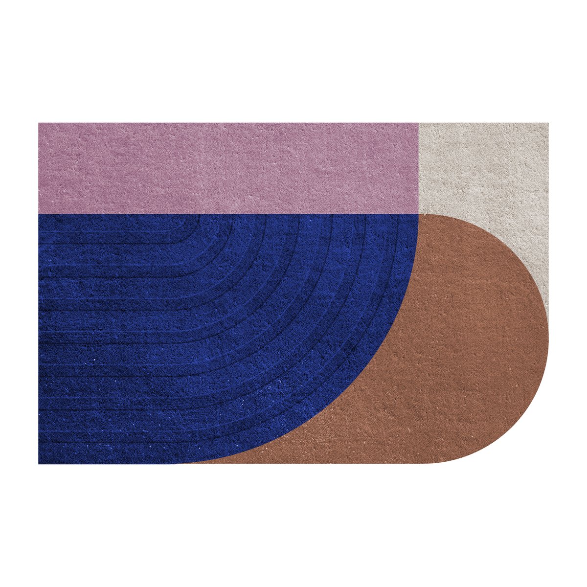 Layered Follow The Trace doormat Blue. 80x120 cm