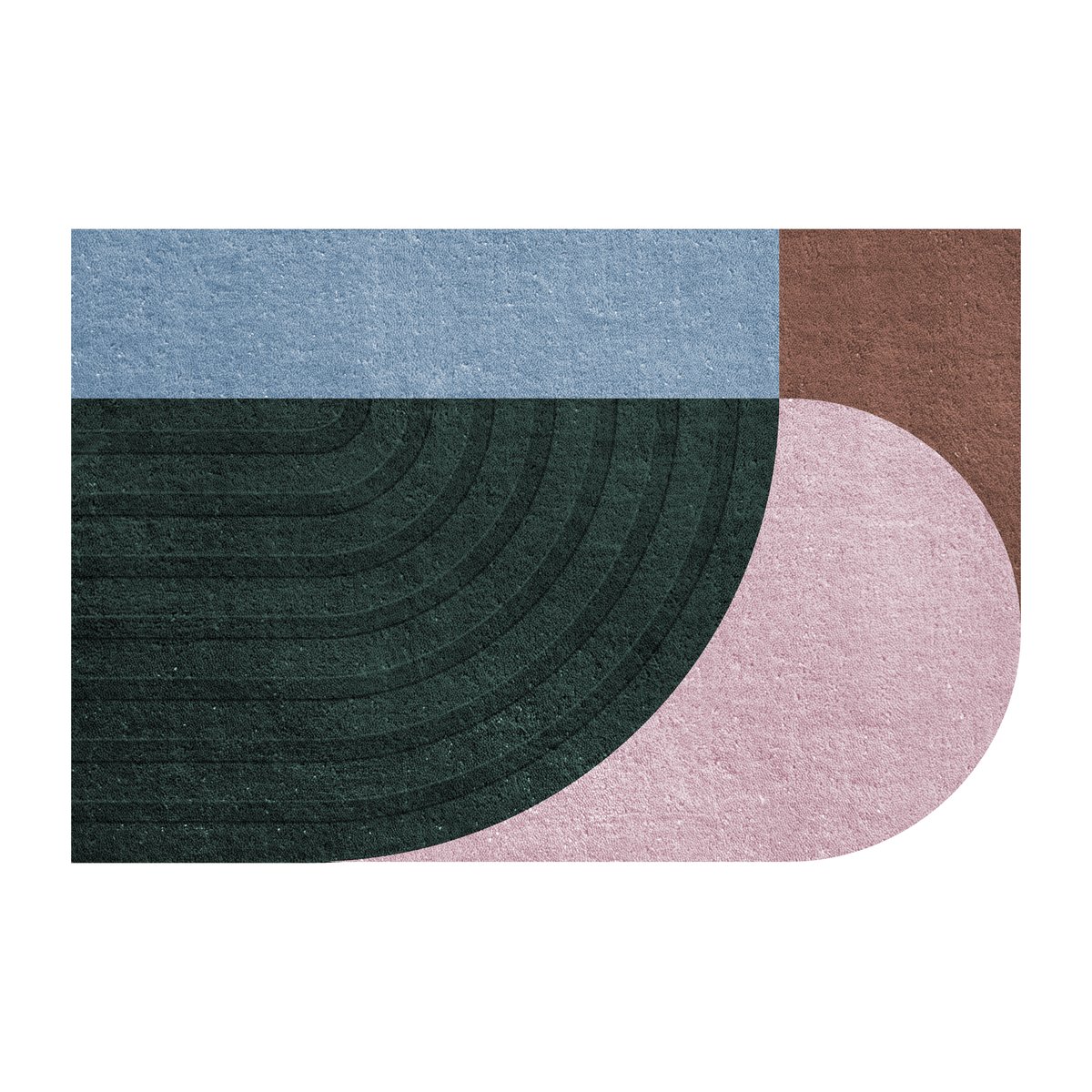 Layered Follow The Trace doormat Green. 80x120 cm