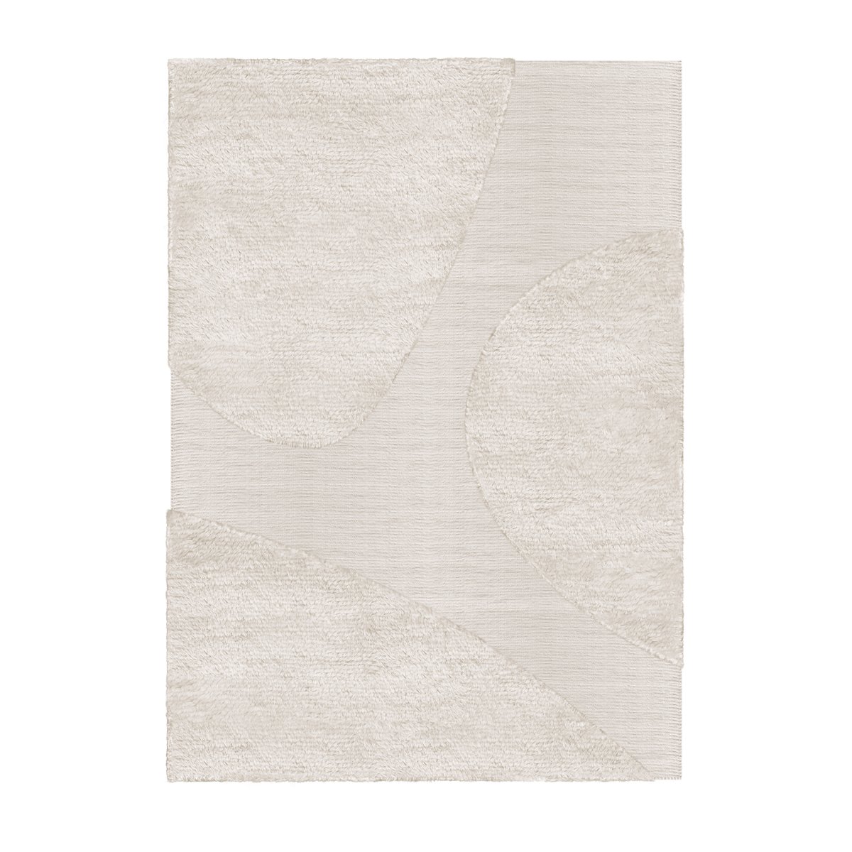 Layered Punja plasma wool carpet 180x270 cm Off White