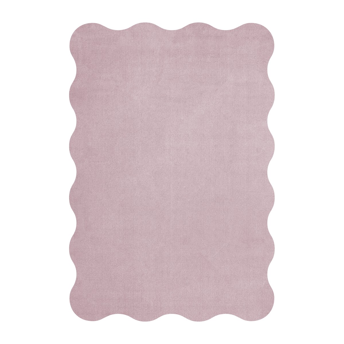 Layered Scallop wool carpet 160x230 cm Pink lavender