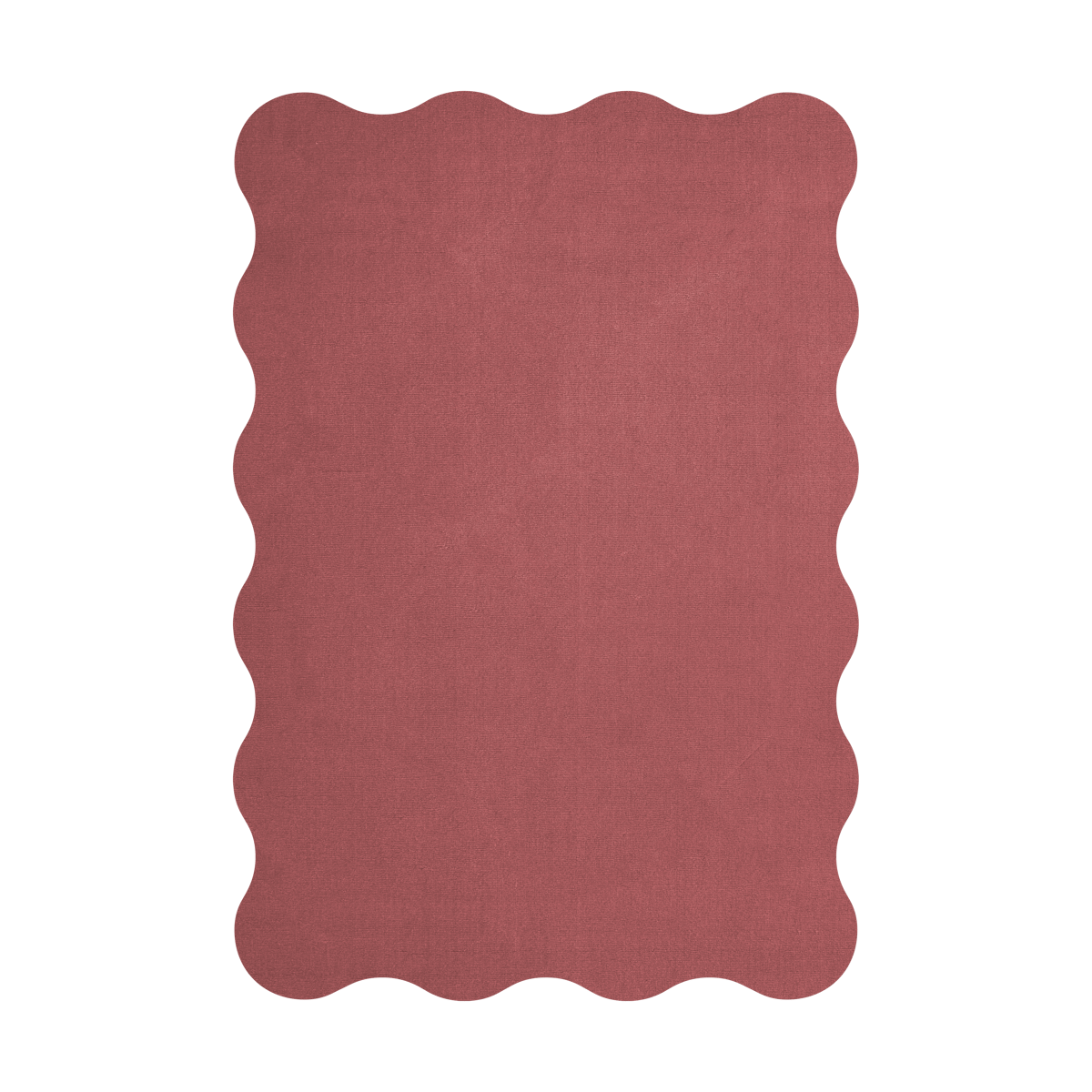 Layered Scallop wool carpet 180x270 cm Rosewood red