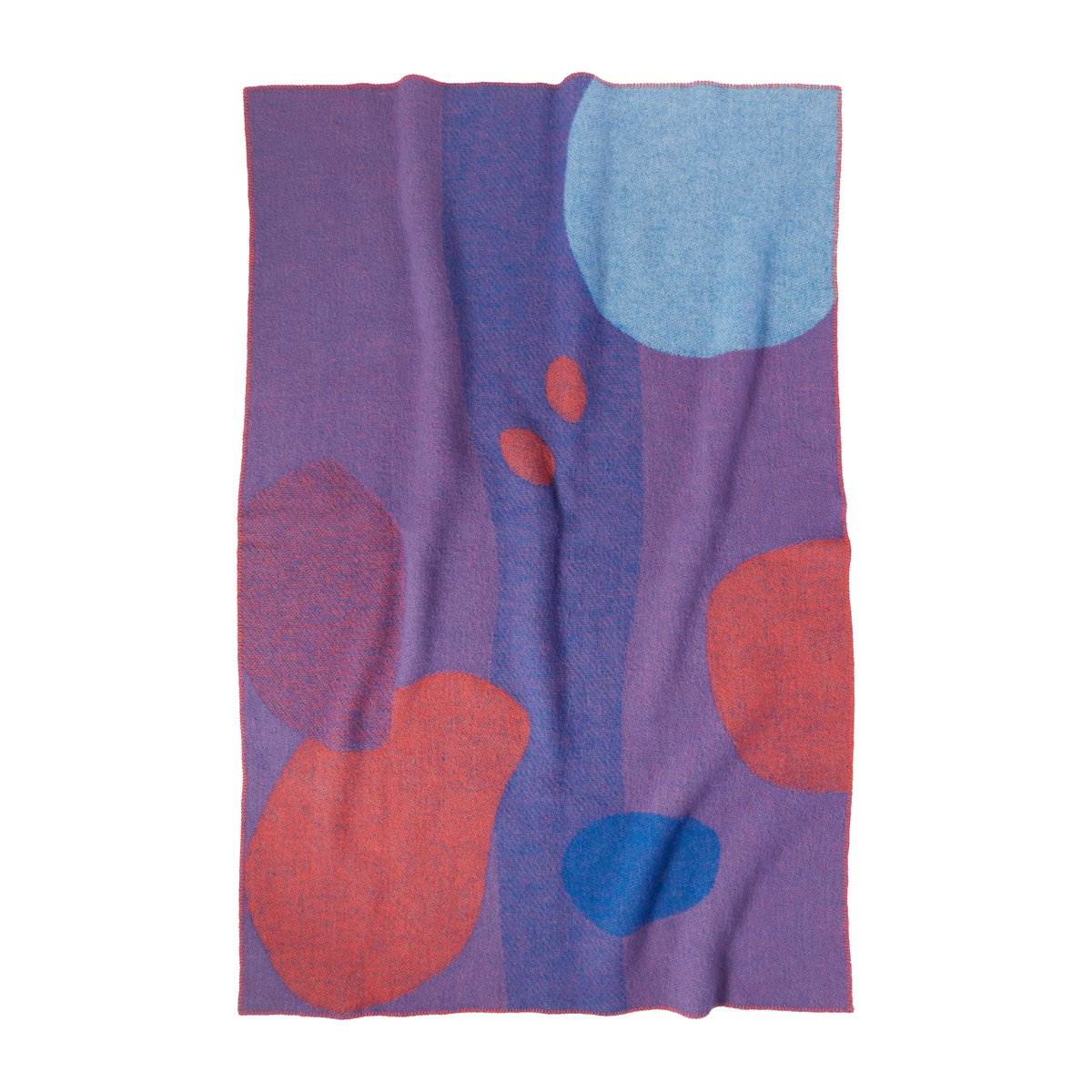 Layered Secret garden wool throw 130x200 cm Purple