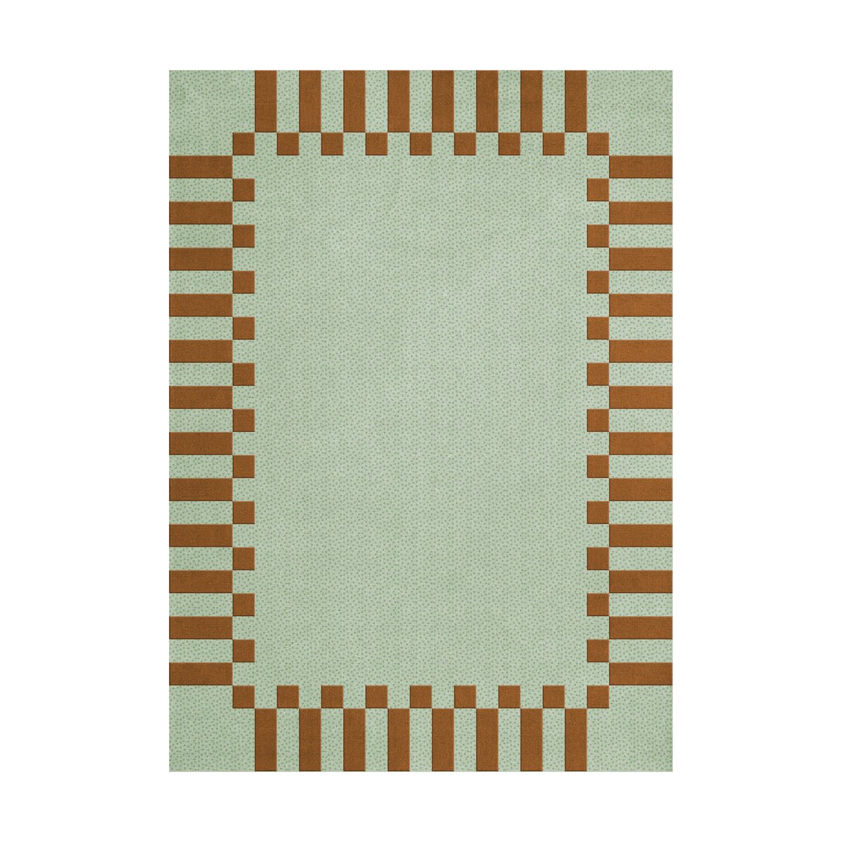 Layered Teklan frame wool rug Pistachio camel, 140x200 cm