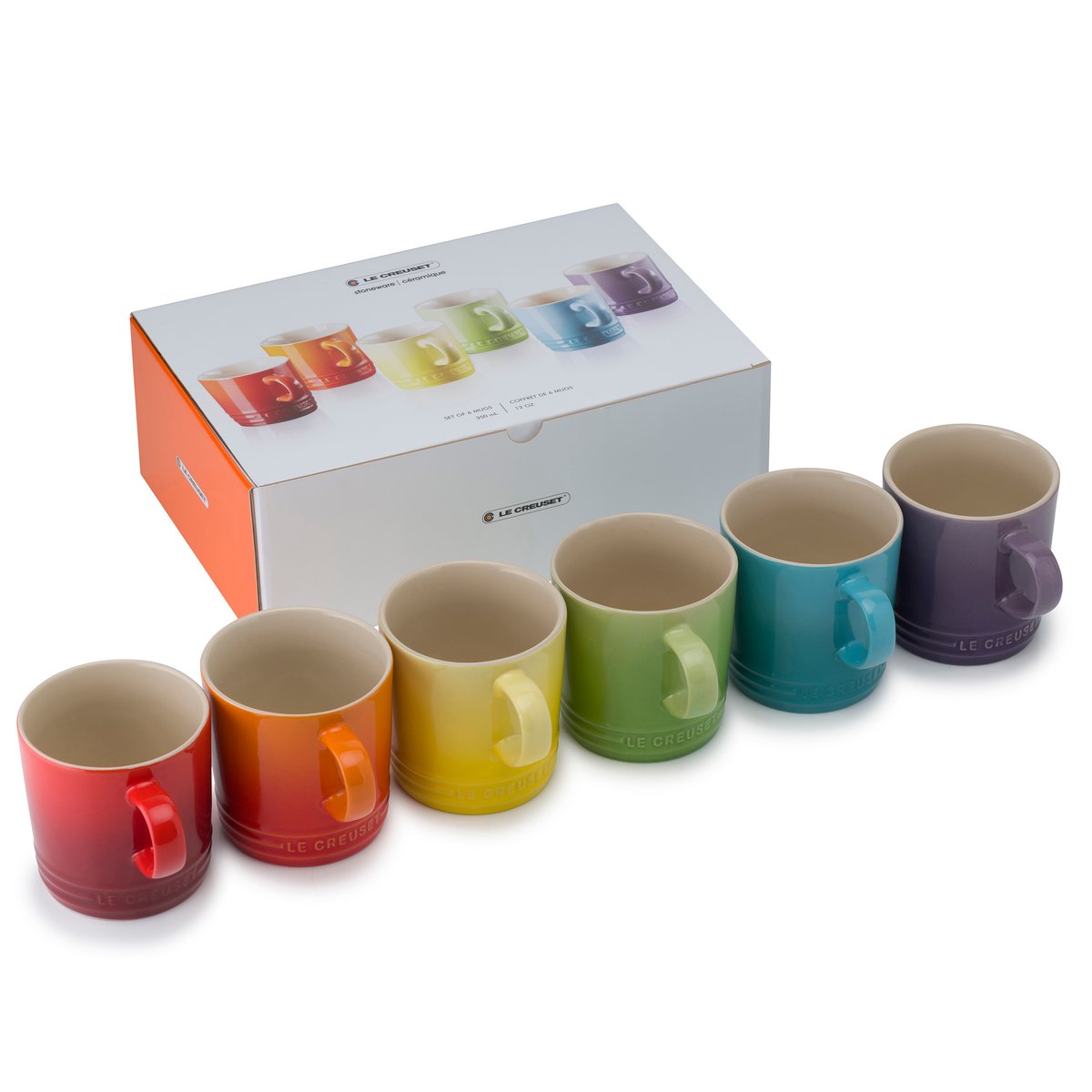 Le Creuset Le Creuset gift set mug 35 cl 6-pack Rainbow