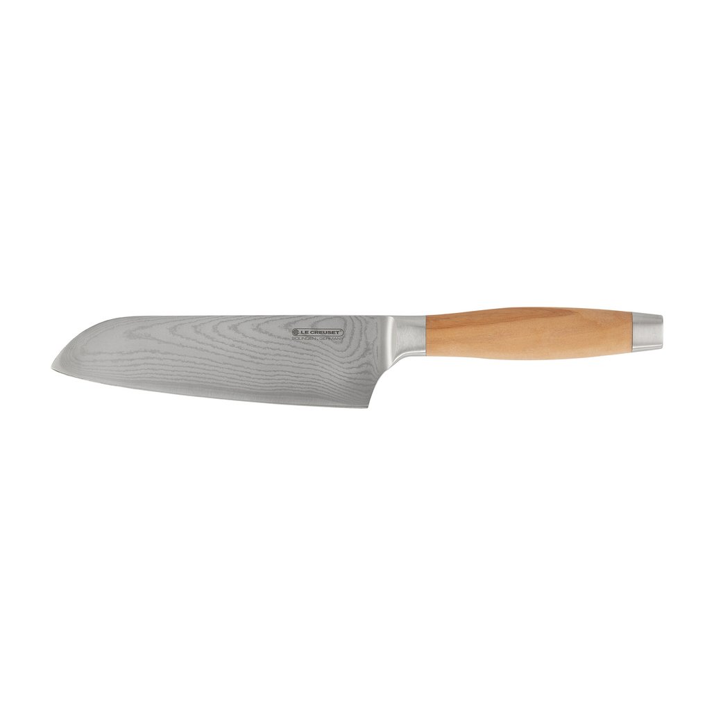 Le Creuset Le Creuset santokuknife with olive wood handle 18 cm