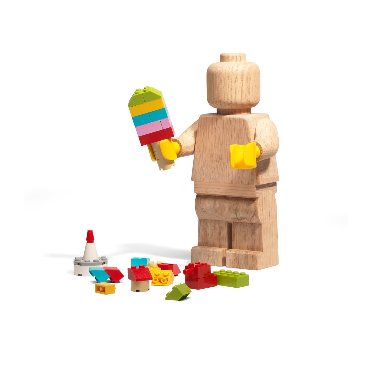 Lego LEGO mini wooden figurine Soaped oak