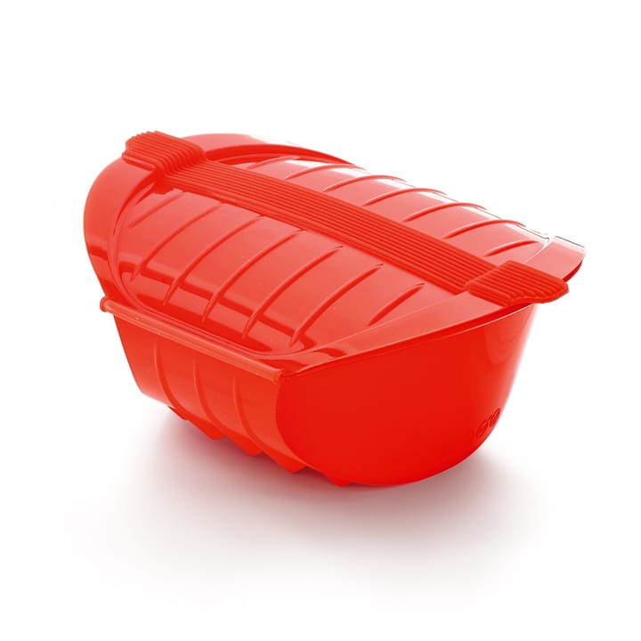 Lékué deep steamer micro 1–2 servings. - Red - Lékué