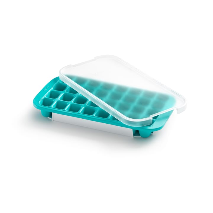 Lékué ice cube mold silicone with lid, Turquoise Lékué