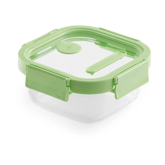 Lékué square food container glass 0.52 L - Green - Lékué