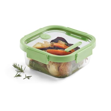 Lékué square glass lunchbox 1.1 L - Green - Lékué