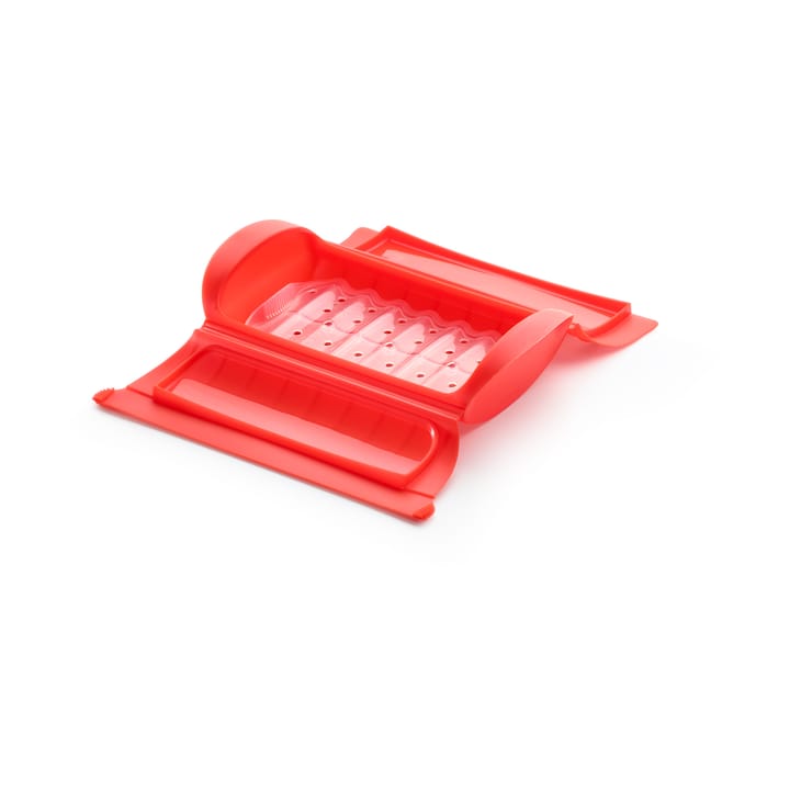 Lékué steam cooker micro tray 1-2 servings. - Red - Lékué