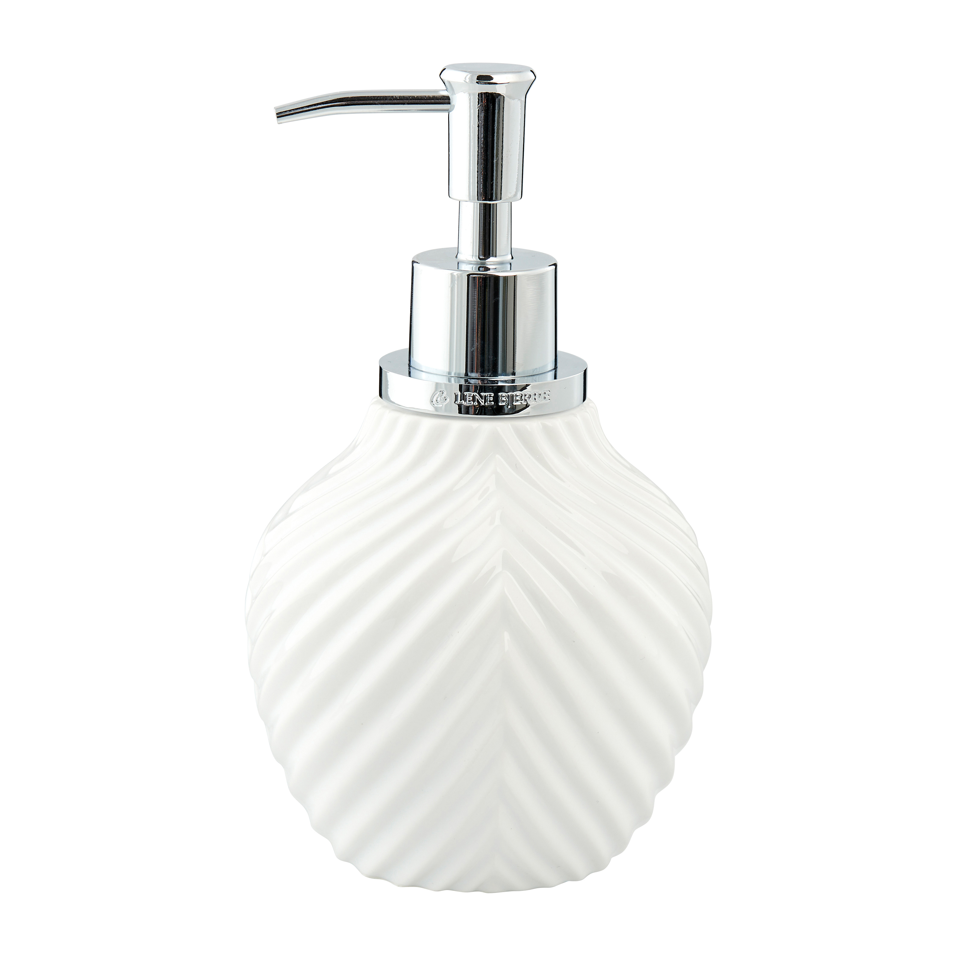 White and deals silver soap dispenser