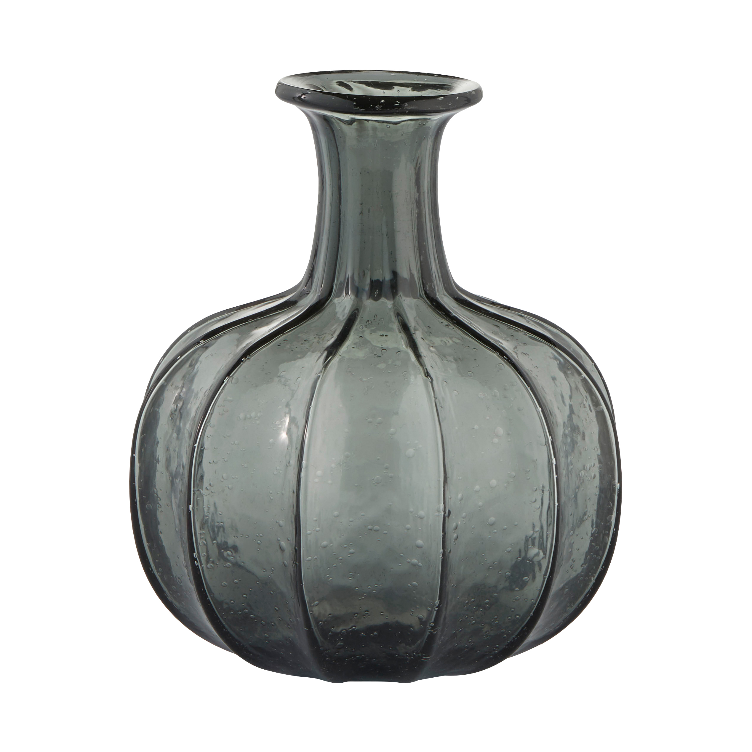 Miyanne Glass Vase - Smoke Grey - Large Glass Vase