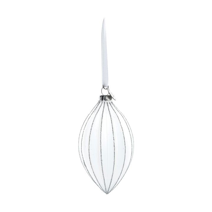 Navina Christmas bauble 12 cm - White-Silver - Lene Bjerre