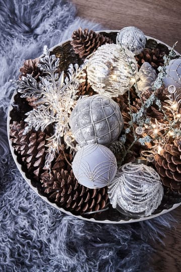 Norille Christmas bauble Ø11 cm - Dark grey, mesh - Lene Bjerre