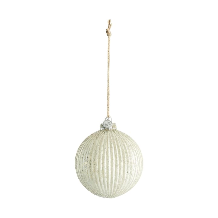 Norille Christmas bauble Ø11 cm - Off white, ribbed - Lene Bjerre